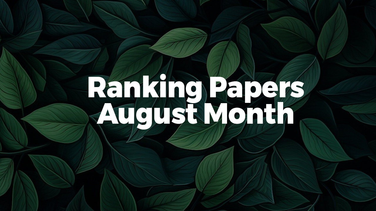 Ranking Papers August
